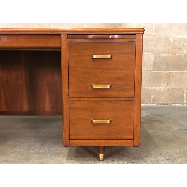 LehighLeopold MidCentury Modern Walnut Executive Desk Chairish