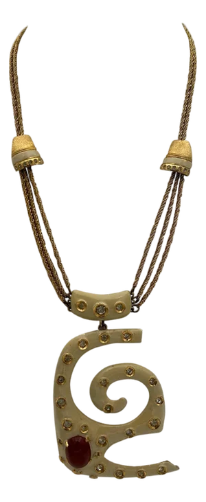 Pierre Cardin Statement Gold Toned Necklace