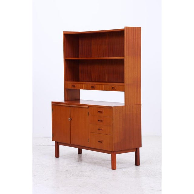 Mid-Century Teak Bookshelf with Drawers and Hutch For Sale - Image 18 of 18