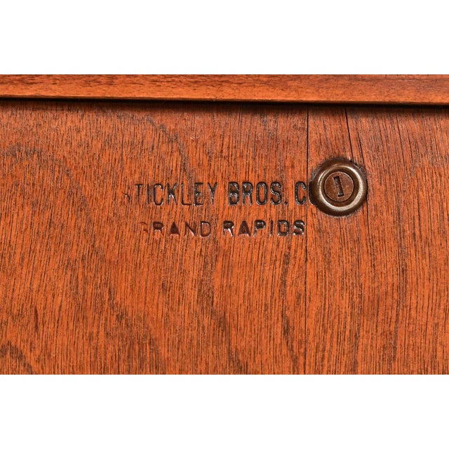 Stickley Brothers Antique Regency Solid Birch Faux Bamboo Nightstand, Newly Refinished For Sale - Image 17 of 18