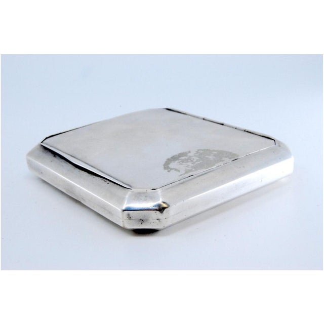Matte Silver Cigarette Case with Cut Corners For Sale - Image 10 of 10