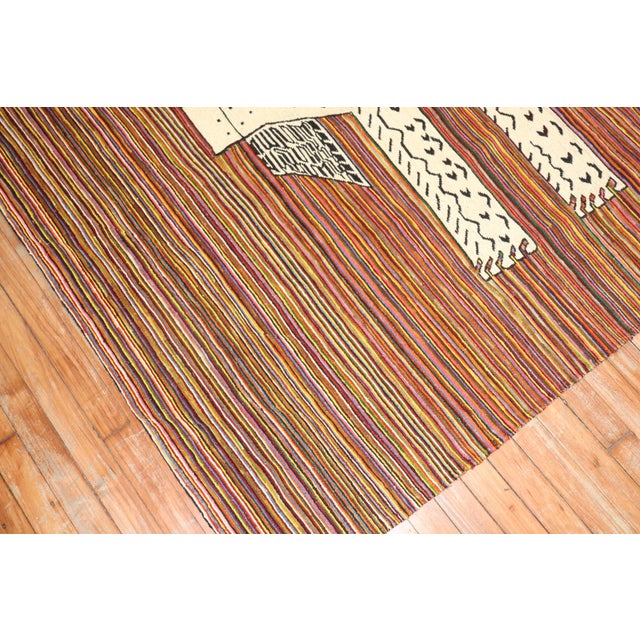 Lion Persian Kilim Wall Hanging For Sale - Image 11 of 18