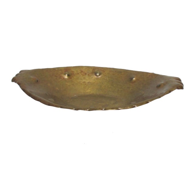 Arts and Crafts Hammered Copper Bowl Circa 1910s For Sale
