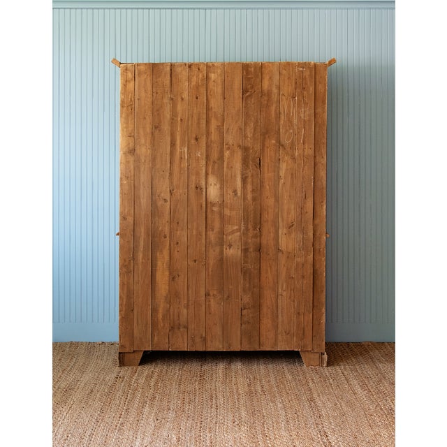 Mid 19th Century 1885 Irish Pine Kitchen Dresser With Heart Motif & Pierced Plate Rack For Sale - Image 5 of 5
