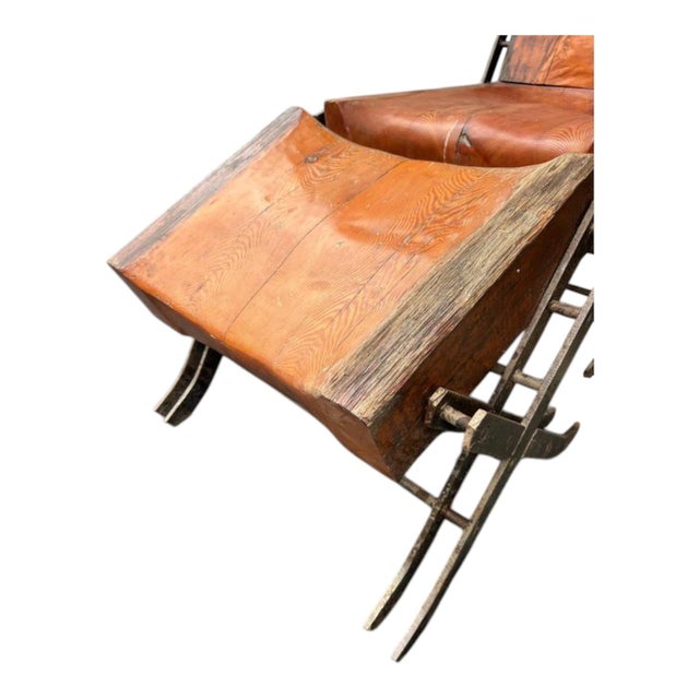 1970s 1970s Custom Brutalist Lounge Chair & Ottoman by Joshua Height- Set of 2 For Sale - Image 5 of 6