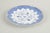 Bing & Grøndahl Butterfly dinner plate with gilt rim, 1880s. Antique round porcelain plate decorated in blue underglaze...