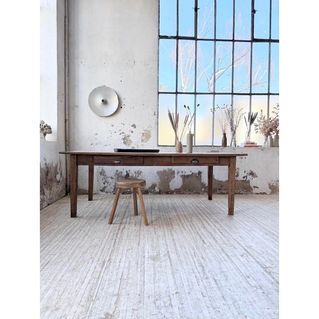 Vintage Farmhouse Dining Table in Oak, 1950 For Sale - Image 3 of 18