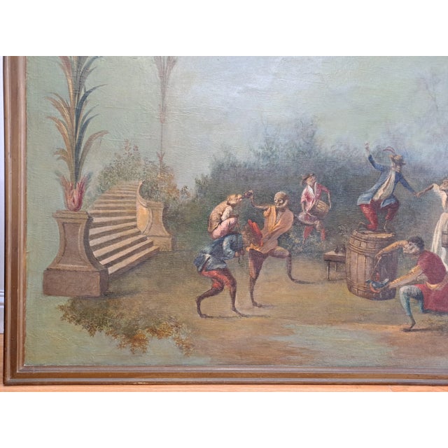 Monumental Singerie (Monkeys Imitating Human Behavior) 18th Century Whimsical Painting in the Style of Christopher Huet For Sale In San Francisco - Image 6 of 10