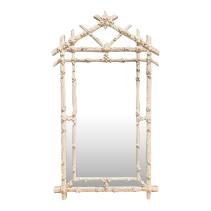 Mid 20th Century Gampel-Stoll White Faux-Bois Mirror