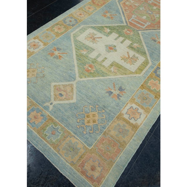 Turkish Turkish Oushak Runner Rug 5'1" x 15'9" #18024 For Sale - Image 3 of 8