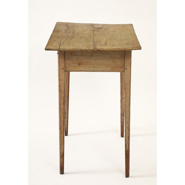 Yellow Antique Painted Side Table For Sale - Image 8 of 12