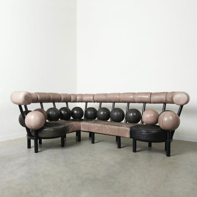 Wood Globe Modular Sofa or Chairs by Peter Opsvik for Stokke Furniture, 1980s, Set of 4 For Sale - Image 7 of 15