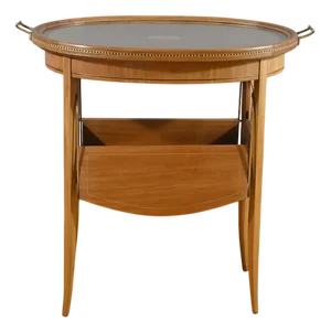 Vintage Art Deco Tea Table in Blond Mahogany, 1920
