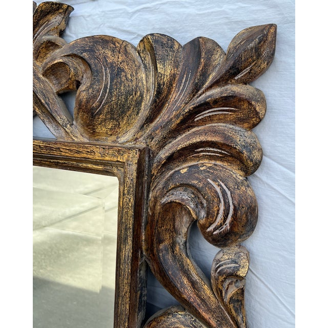 Brown 1980s Old World Mexican Hacienda Collection: Console Table With Monumental Mirror & Decorative Corbels, 5 Pieces For Sale - Image 8 of 18