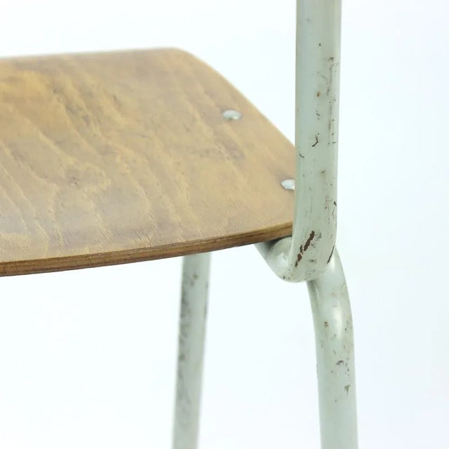 School Chair in Metal and Plywood from Kovona, Czechoslovakia, 1960s For Sale - Image 4 of 13