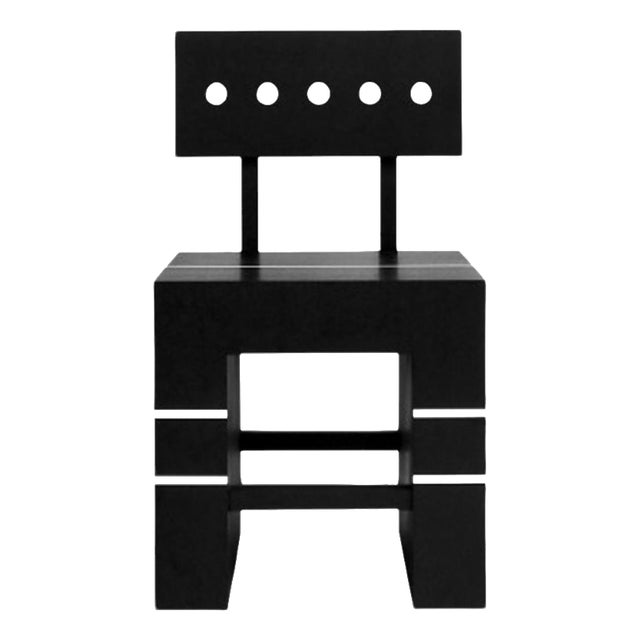 Block Chair II in Oak by Valeria Vasi For Sale