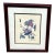 Vintage Peg Wheeler Hope Ornithological "Eastern Bluebird" Framed Embossed Lithograph Print Excellent Condition. For Sale