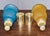A beautiful pair of vintage Lampe Berger Paris catalytic fragrance lamps featuring frosted ribbed glass bodies and...