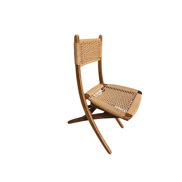 Beautiful Danish modern folding chair in great condition. minor ware. Please see photos as they are considered part of the...
