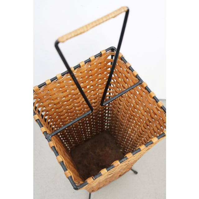 Mid-Century Modern Rattan Umbrella Stand, Italy, 1960s For Sale - Image 6 of 7