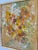 Late 20th Century Mid-Century Modern Abstract Floral Mixed Media Collage Painting by Sylvia Knopping — Framed For Sale - Image 4 of 9