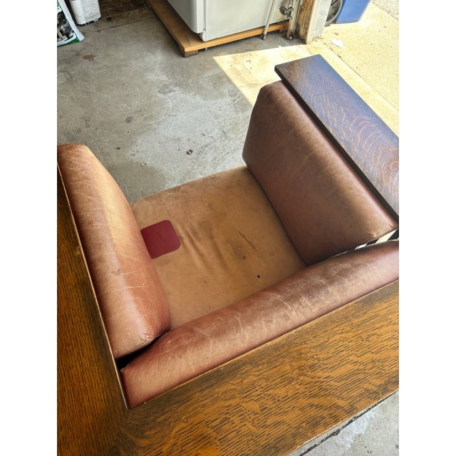 Animal Skin Stickley Mission Prairie Armchair For Sale - Image 7 of 10