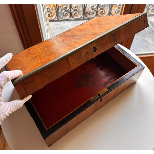 Wooden Brass Documents Box, 19th Century For Sale - Image 10 of 18