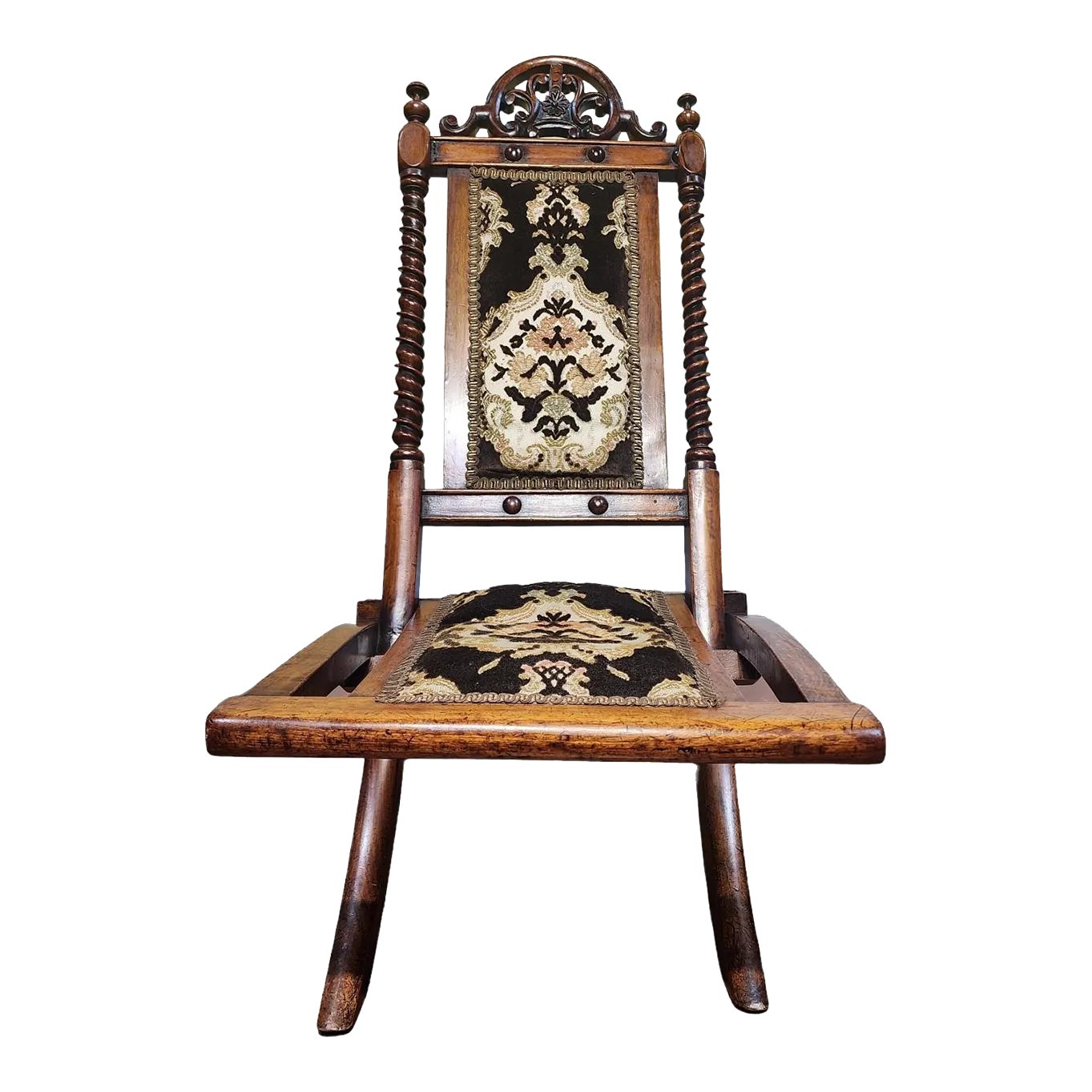 Mid 19th Century Early Victorian Folding Nursing Chair Chairish