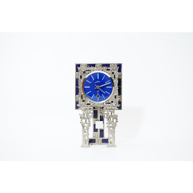 Brutalist Vintage Brutalist Table Clock from Schmid For Sale - Image 3 of 11