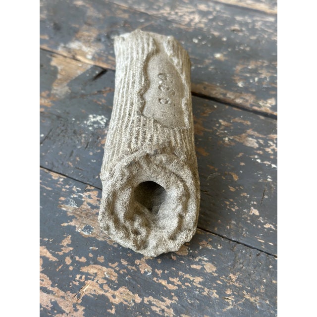 Vintage Memento Mori Carved Stone Log Inscribed, "1939" For Sale - Image 9 of 14