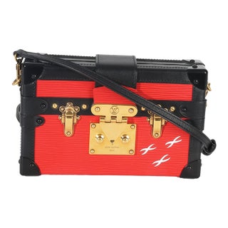 Red Black Epi Petite Malle For Sale