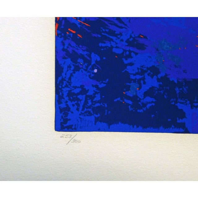 1990s LeRoy Neiman "Satellite Football" Hand Signed Sports Serigraph on Paper For Sale In Denver - Image 6 of 8
