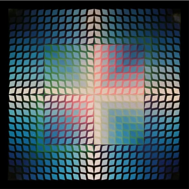 Abstract Victor Vasarely Progression 1-5, Optic Art For Sale - Image 3 of 3