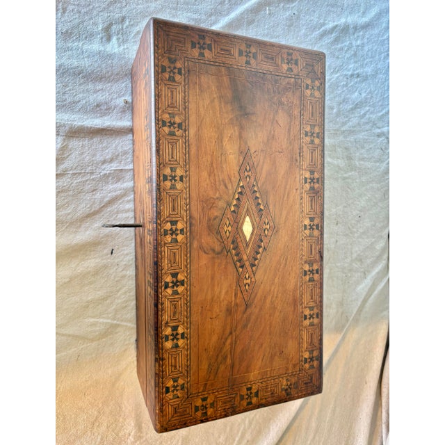 Late 19th Century 19th Century English Walnut Tunbridge Ware Writing Box For Sale - Image 5 of 12