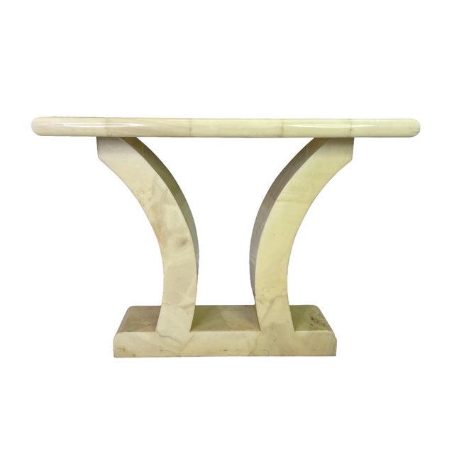 1960s Sculptural Marble Console Table Signed “G. Brunner Original” For Sale In Los Angeles - Image 6 of 8
