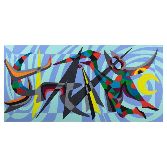 Leo Guida, Color, Original Tempera, 1970s For Sale