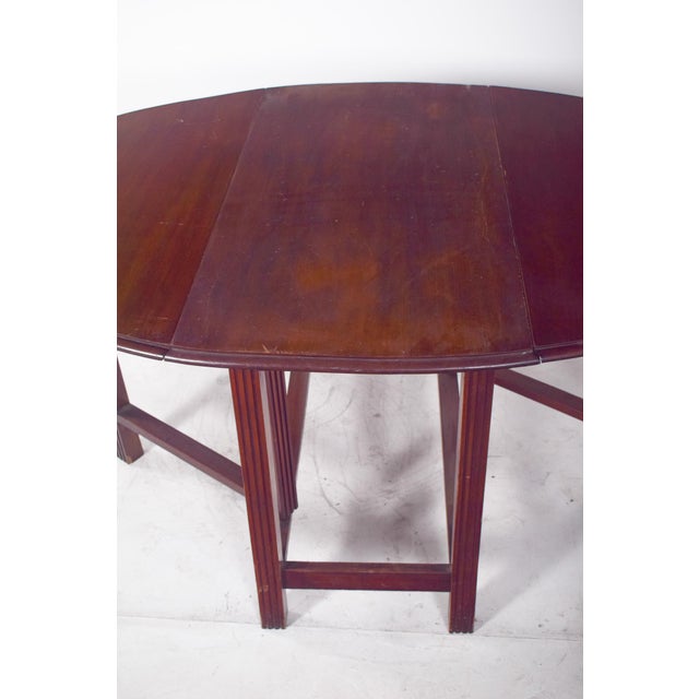 European Flip Flap Oval-Top Table For Sale - Image 11 of 14