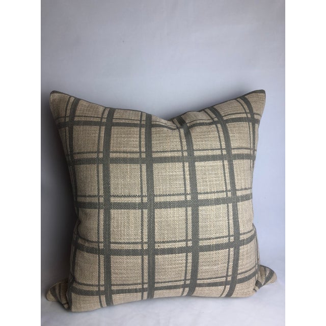 2020s Donghia Modern Plaid Fabric Pillow Cover For Sale - Image 5 of 5