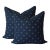 A Pair of Lauren Servati Textiles, Savannah Cross // Marine Pillows, 22"x22" For Sale