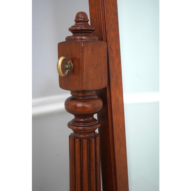 Ethan Allen Mahogany Tall Cheval Dressing Mirror For Sale In Philadelphia - Image 6 of 13