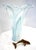 Tall 15.5” Murano Italian Blown Glass Fazzoletto Lily Vase – Aqua Alabastro Swirl For Sale - Image 14 of 14