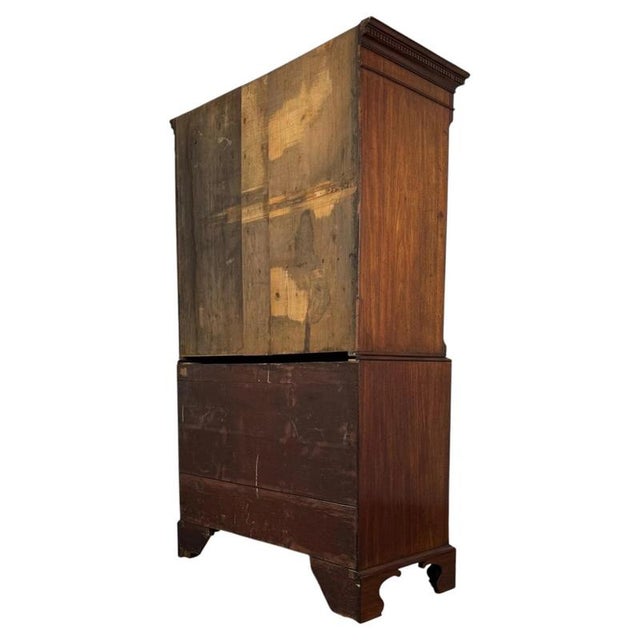 Wood Antique Georgian Mahogany Chest on Chest, 1700s For Sale - Image 7 of 11