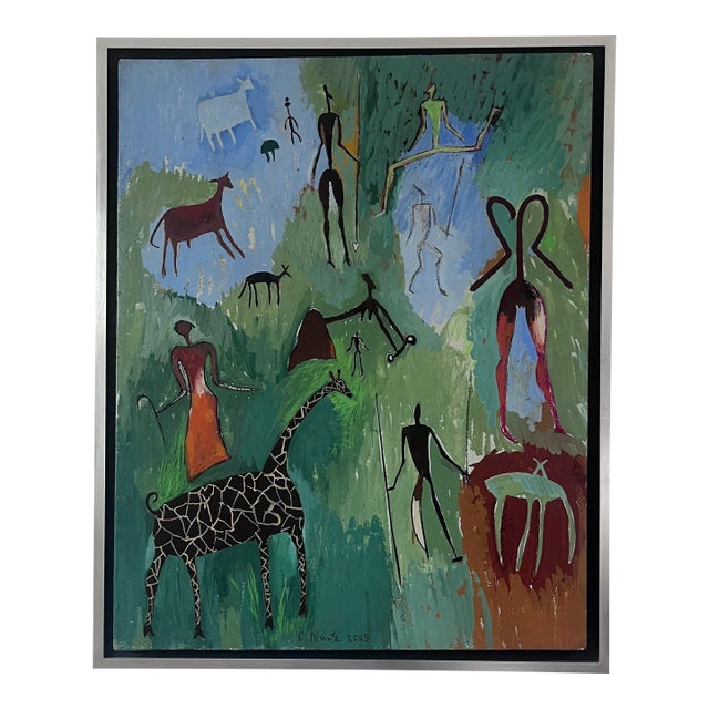 Vintage Oil Painting by Cesar Nùnez For Sale