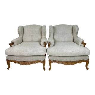 Pair of 19th Century Bergere Chairs For Sale