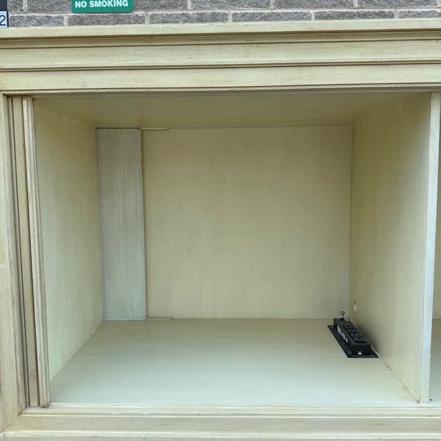 Vintage Baker Furniture Neoclassical Tambour Door Media Credenza in Toupe For Sale - Image 11 of 17