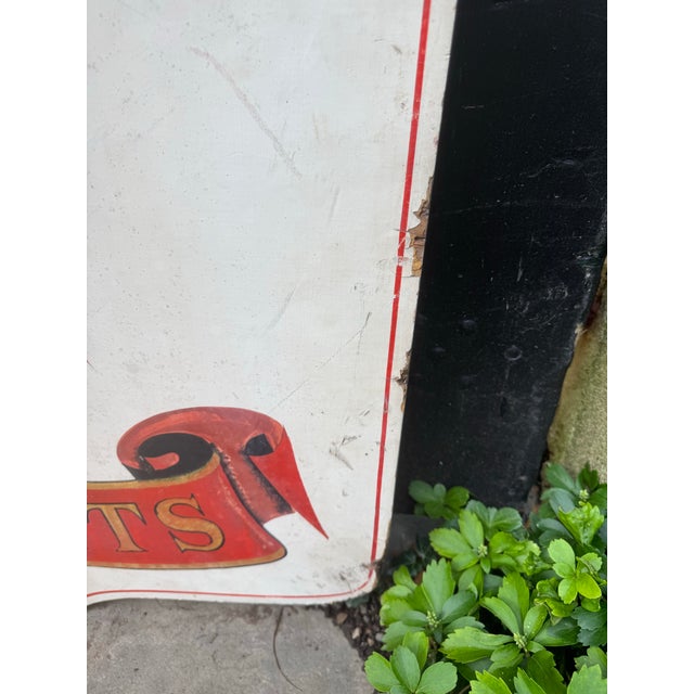 Vintage Two-Sided Wooden Trade Sign for Lion Yachts For Sale - Image 10 of 11