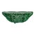 Vintage Green Cut-Glass Decorative Bowl For Sale