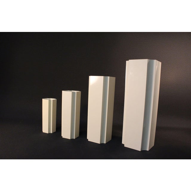 Tiered Cream Vases by Jacques Bedat, 1970s, Set of 4 For Sale - Image 4 of 10