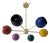 Multi-Color Sputnik Pendant Light - 6-Light Italian Ceiling Fixture - Colorful Brass Lighting For Sale