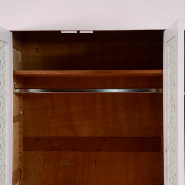 Vintage Pink-Stained 4-Door Wardrobe For Sale - Image 11 of 18